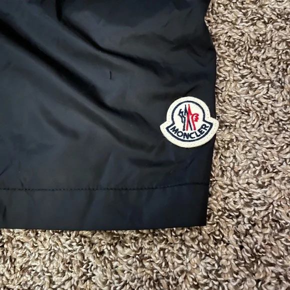 Moncler Black Swim Trunks with Red Stripe - Picture 4 of 4